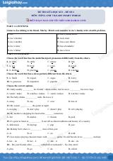 Đề thi giữa kì 1 Tiếng Anh 7 iLearn Smart World - Đề số 4